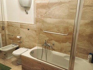 Combined shower/tub, bidet