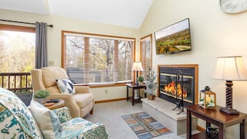 Smart TV, fireplace