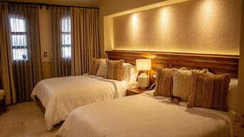 Grand Room, 2 Queen Beds | Egyptian cotton sheets, premium bedding, down comforters, minibar