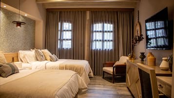 Grand Room, 2 Queen Beds | Egyptian cotton sheets, premium bedding, down duvets, minibar