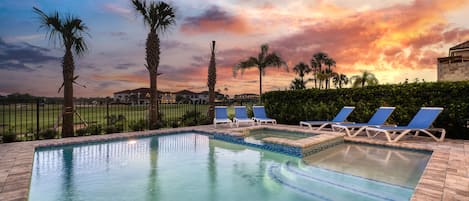 Outdoor pool, a heated pool