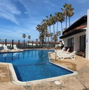 A heated pool