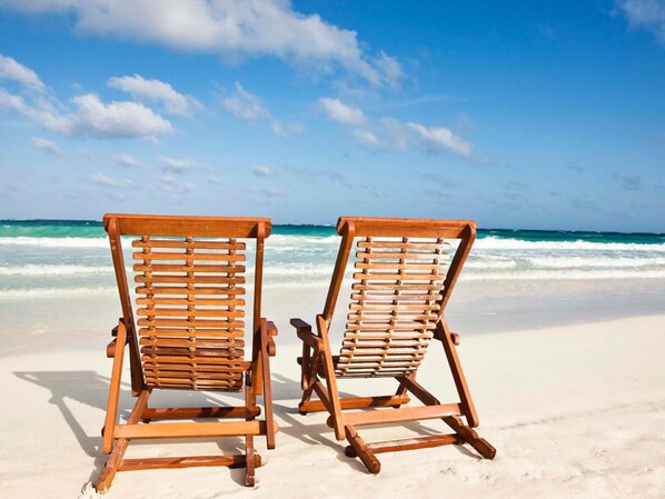 Beach nearby, beach towels