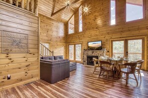 Smart TV, fireplace, video-game console