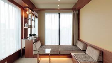 50-inch flat-screen TV with satellite channels