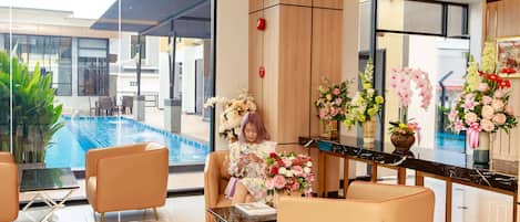 Sitteområde i lobbyen