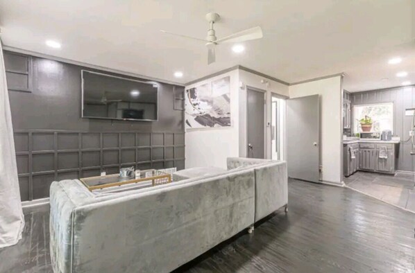 50-inch plasma TV with cable channels, TV