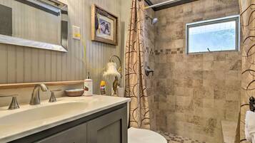 Free toiletries, hair dryer, towels