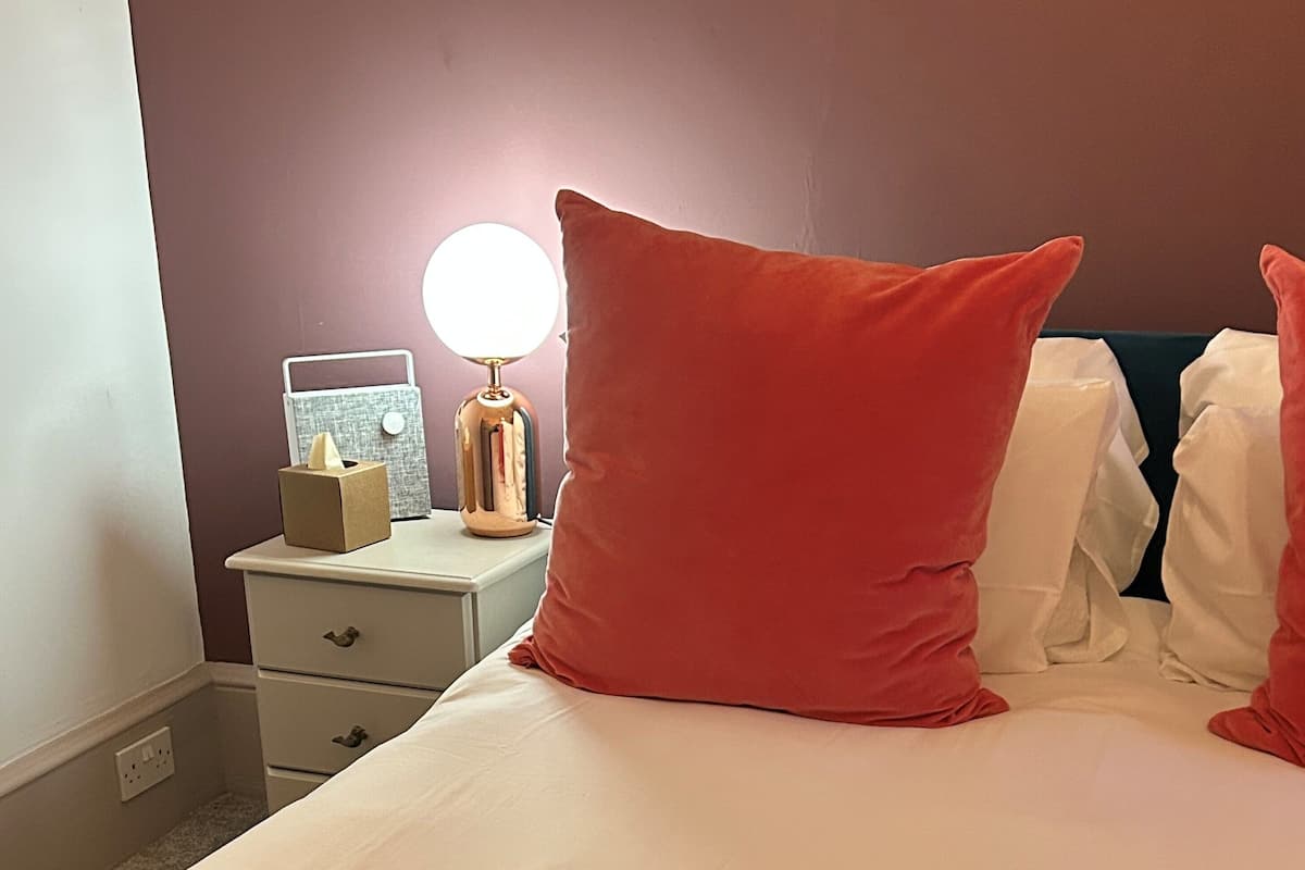 Phòng đôi Superior, 1 giường cỡ queen | Bộ trải giường bằng vải cotton Ai Cập, bộ đồ giường cao cấp