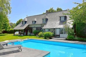 Pool - Estate in Normandy with Pool & Tennis Court (Le Mesnil sur Blangy)