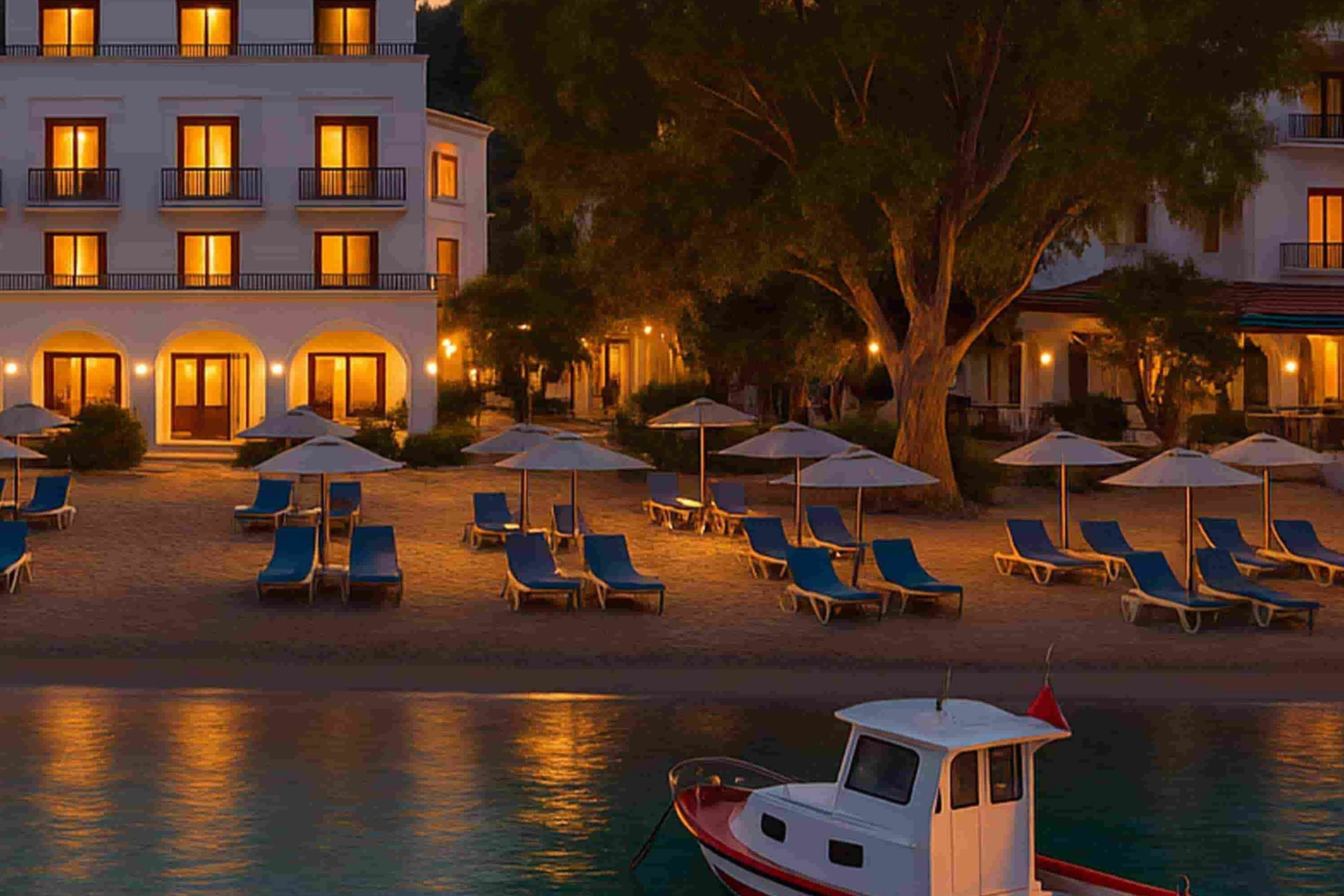 Plage, cabines gratuites, chaises longues, parasols