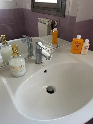 Dusche, Haartrockner, Bidet, Handtücher