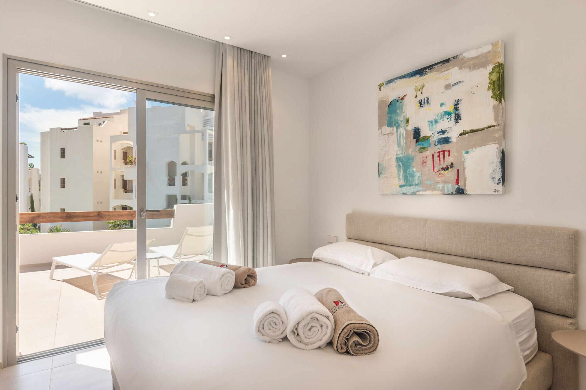Spacious bedroom with terrace