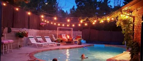 Outdoor pool, a heated pool