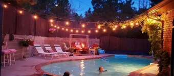 Cabin's entire, private lower level w/ mountain view & cozy, comfortable living.