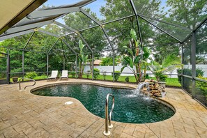 Outdoor pool - Private SF Pool Home - Nearby Golf Courses - Close to Beaches & Dining -Updated  (Palm Coast)