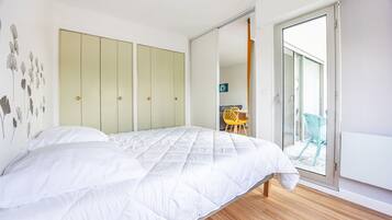 1 slaapkamer, een strijkplank/strijkijzer, gratis wifi