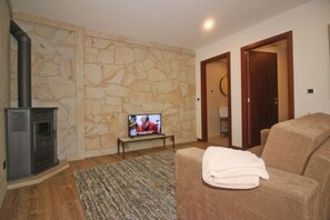 TV, fireplace - Casa da Lameira - Rural house in Geres for 2 people (Gerês)