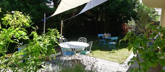 Rez de Maison Avec Jardin Arboré Privatif à 1 km de la Plage