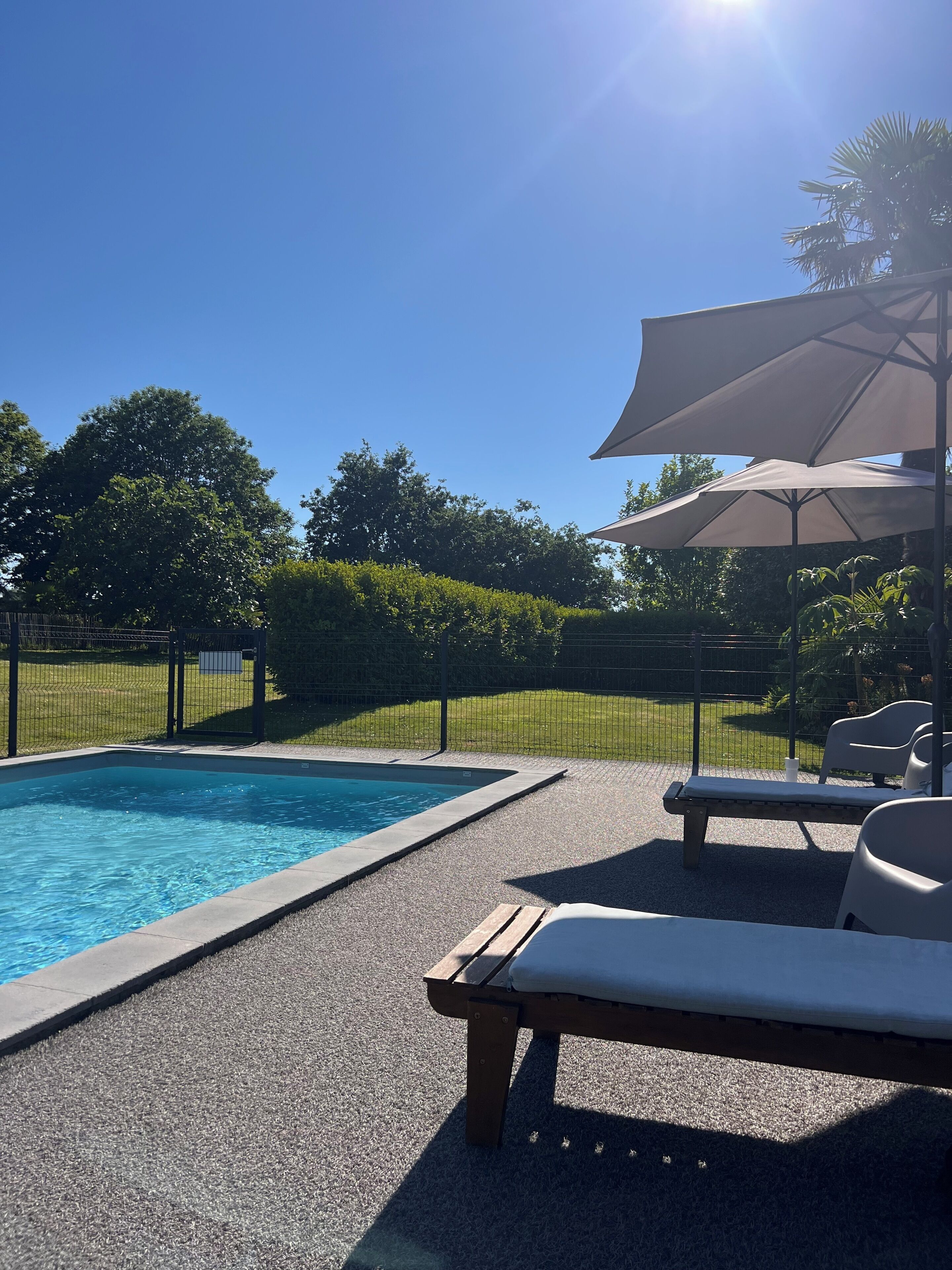 A heated pool