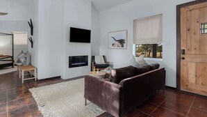 TV, fireplace, offices