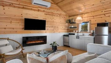 TV, fireplace, offices