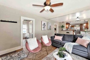 Smart TV, foosball, books