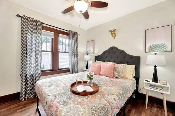 2 bedrooms, iron/ironing board, travel crib, WiFi