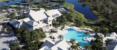 Outdoor pool, a heated pool