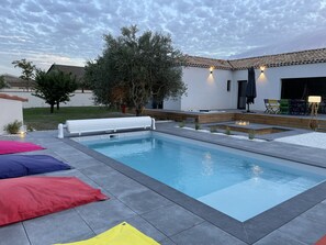 Outdoor pool, a heated pool