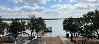 Lakefront Retreat with Pool,  on site Private Boat  Ramp and  2 slip dock.