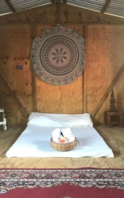 Cabana like camping indoors. / . / Gros Islet and Castries. 10mins walk to beach