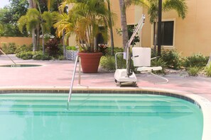 A heated pool