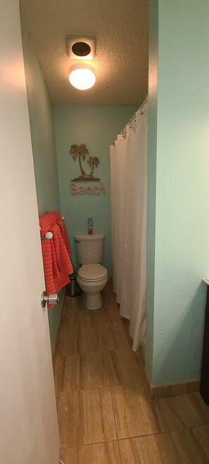 Combined shower/tub, towels - Beautiful condo in waterfront gated community, close to beaches (St. Pete Beach)