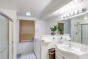 Hair dryer, towels