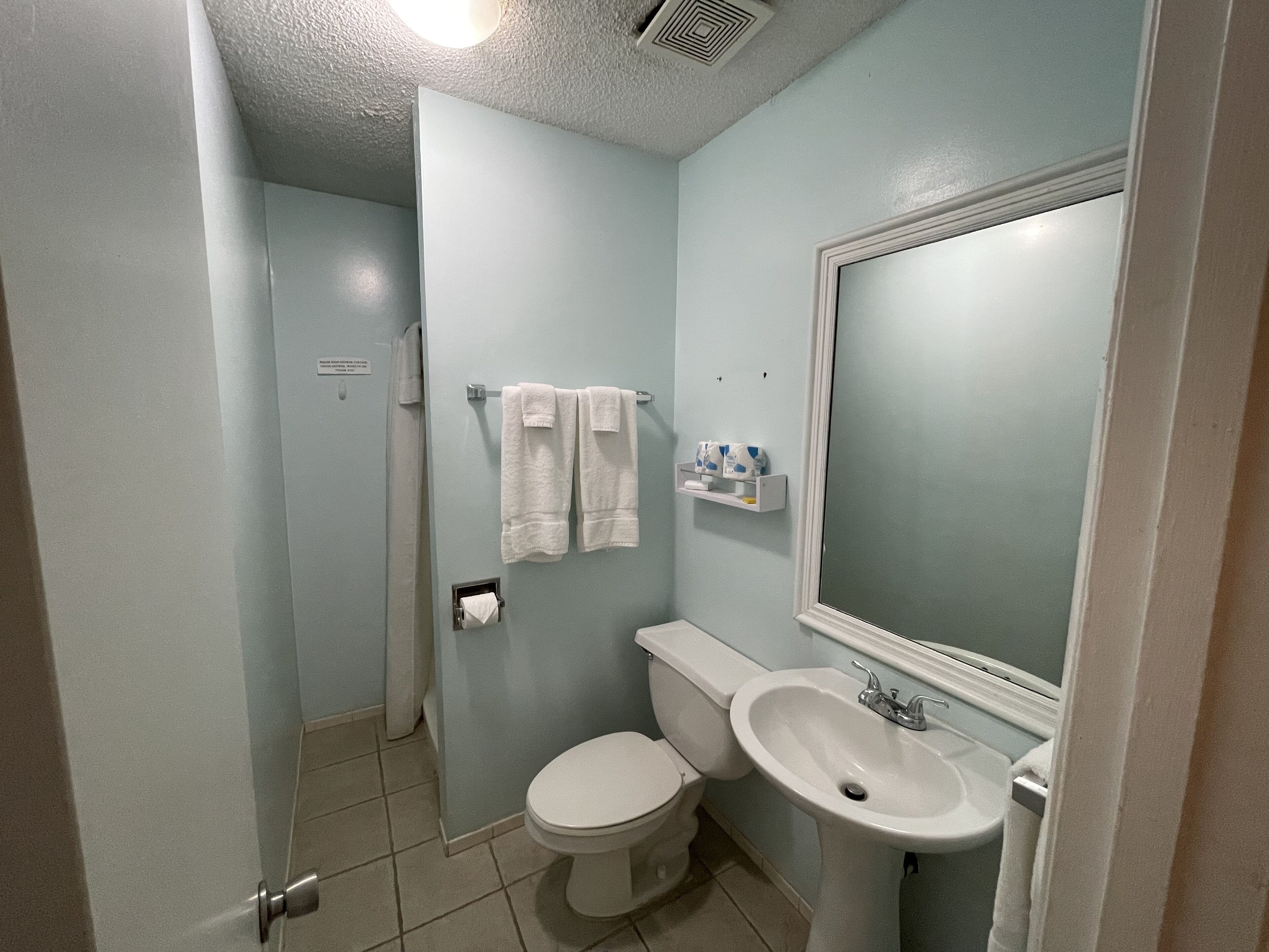 standard room | bathroom | hair dryer, towels