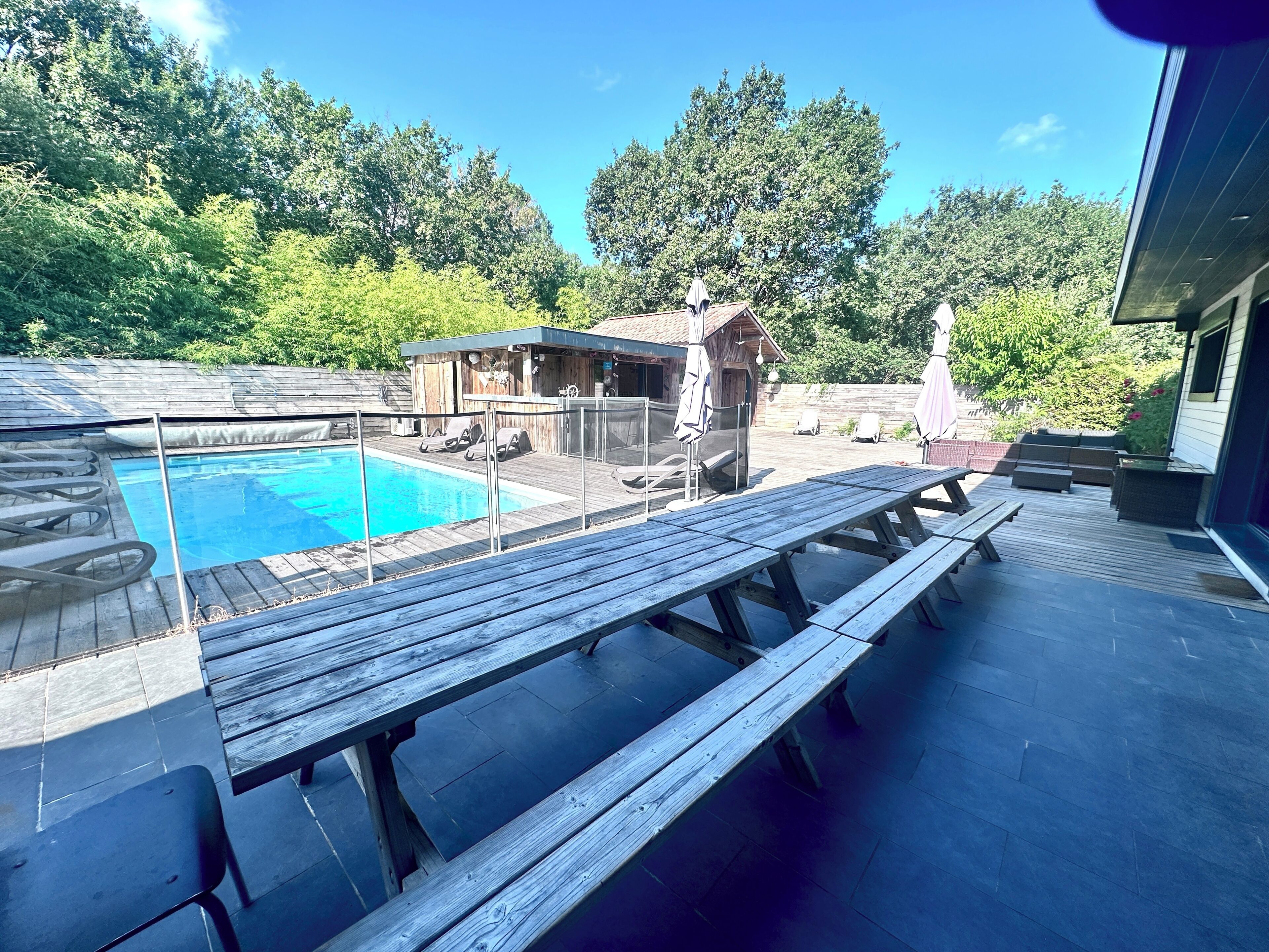 Outdoor pool, a heated pool
