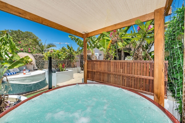 Renovated Beach Villa with Private Resort Style Garden and Heated Outdoor SPA