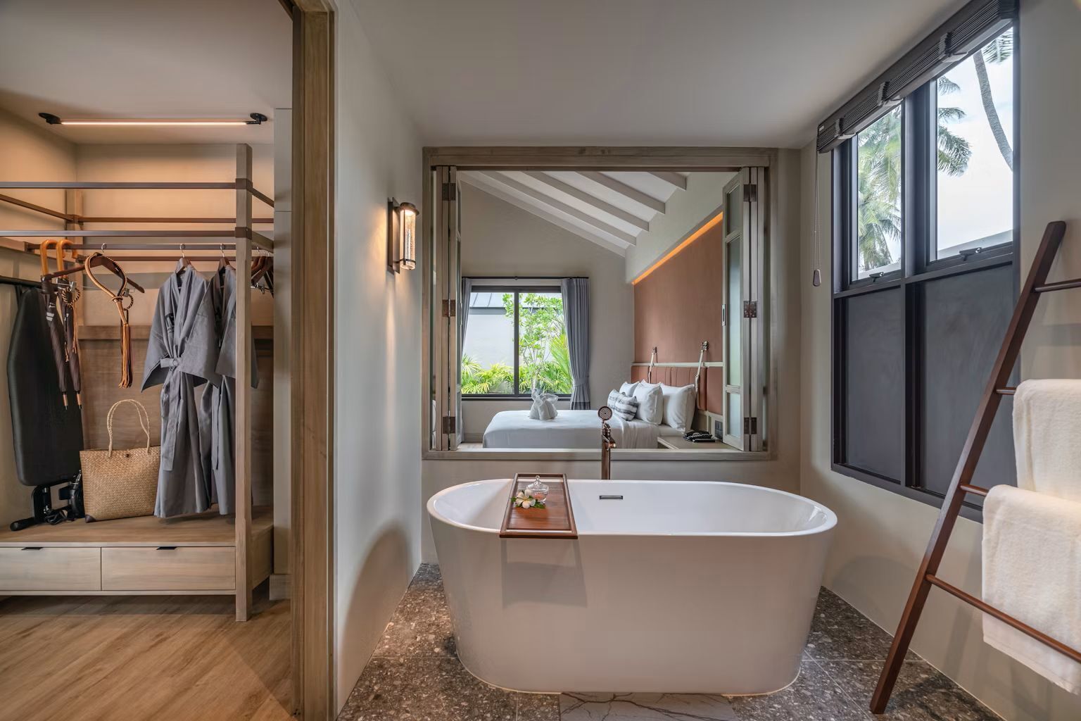 Private Pool Villa | Bathroom | Separate tub and shower, hair dryer, bathrobes, slippers