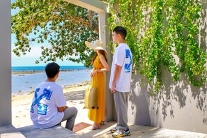 On the beach, beach bar