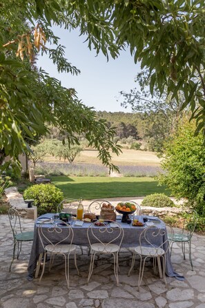 Outdoor dining - An exceptional Mas in the heart of the Alpilles, 5 minutes from Saint Rémy de Provence (Saint-Rémy-de-Provence)