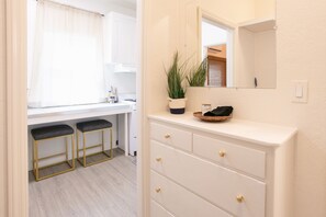 Hair dryer, towels
