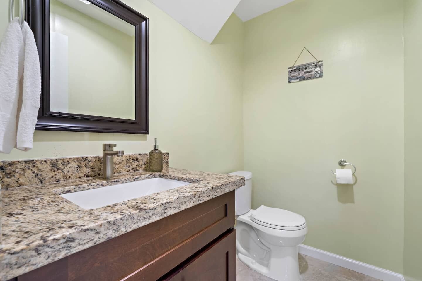 Half bath in the living room for maximum convenience.