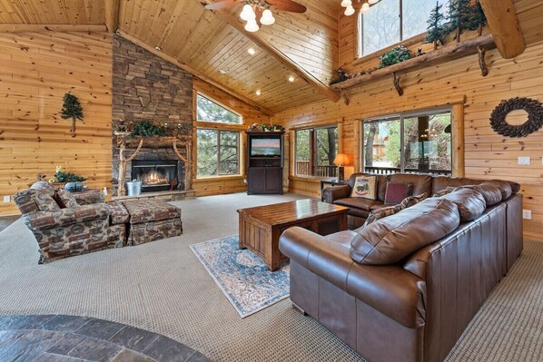 Televisión, chimenea