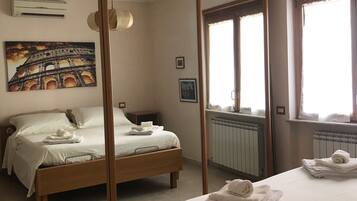 2 bedrooms, desk, iron/ironing board, travel crib