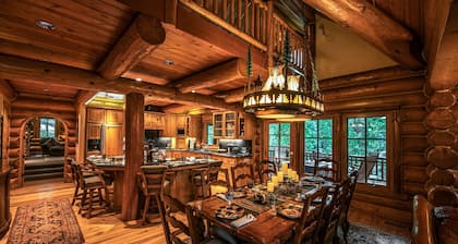 Luxury Log Cabin Bass Lake, Air Conditioning, backup generator, no cleaning fees