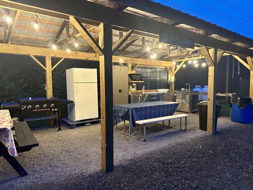 RV Glamping on Ischua Creek @ Campground Adventures