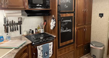RV Glamping on Ischua Creek @ Campground Adventures