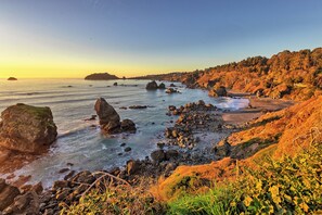 On the beach - 🌲🩴 Your own lodge in town yet private & spacious with game room & hot tub - Trail to Beach (Trinidad)