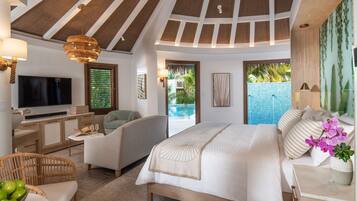 Suite, 1 Tempat Tidur King, kolam renang pribadi (Coyoba Villa, Butler) | Seprai antialergi, bantalan ekstra lembut, minibar gratis, dan brankas